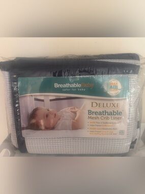 Deluxe Breathable Mesh Crib Liner - New